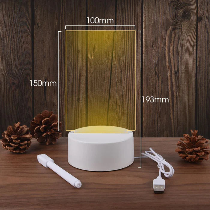 Creatieve LED-lamp met Schrijfbord