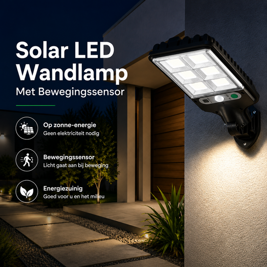 Solar LED Wandlamp met Bewegingssensor