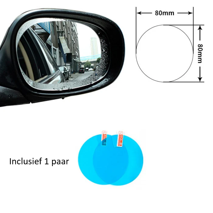 Anti-condens Folie voor Autospiegels